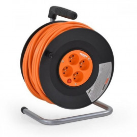 Rola prelungitoare cu tambur Hecht 450153, 4 prize, 50 m