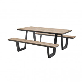 Masa cu doua banci HECHT BELIZE BROWN