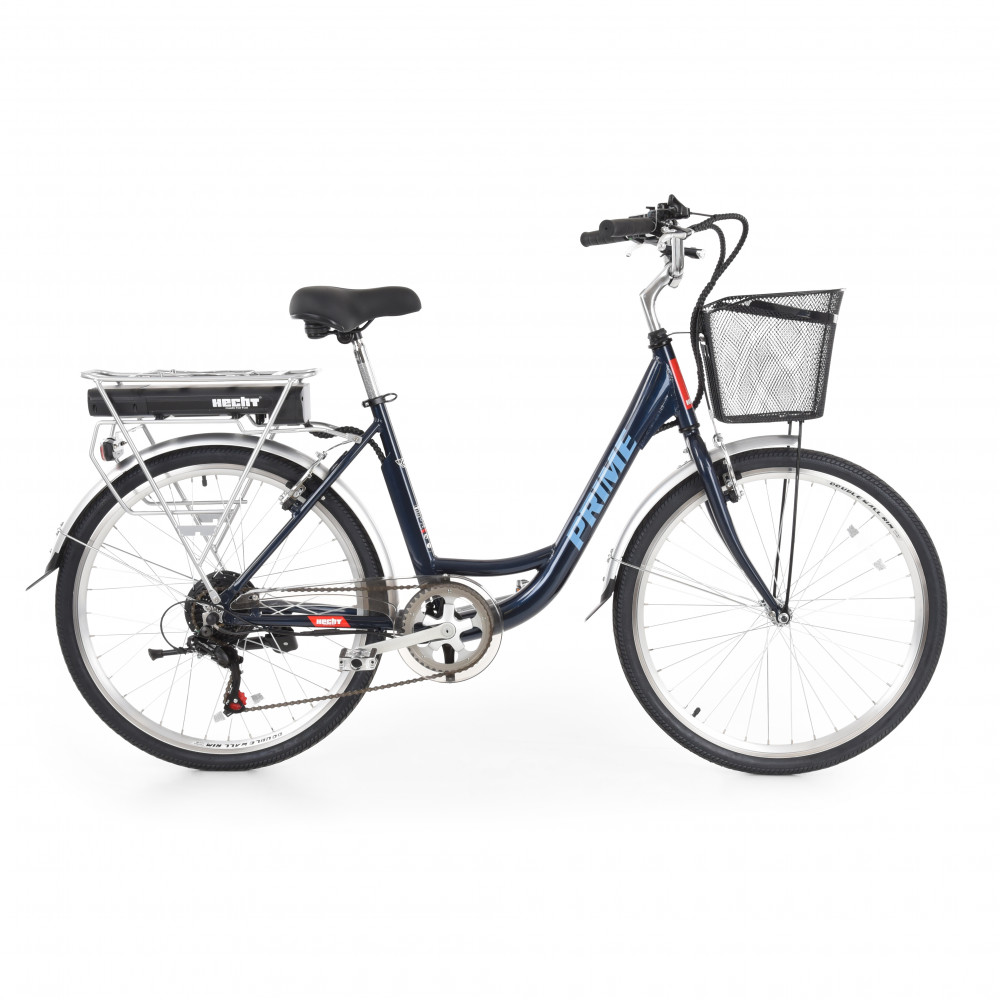 Bicicleta electrica HECHT PRIME BLUE cu sasiu din aluminiu Bicicleta electrica HECHT PRIME BLUE cu sasiu din aluminiu