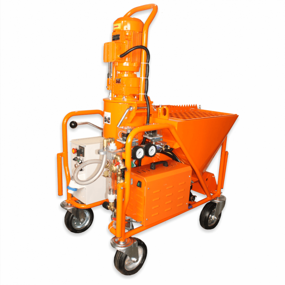 Masina de tencuit Bisonte PCS-K35, monofazica 230V, debit material 5-20 l /min. Masina de tencuit Bisonte PCS-K35, monofazica 230V, debit material 5-20 l /min.
